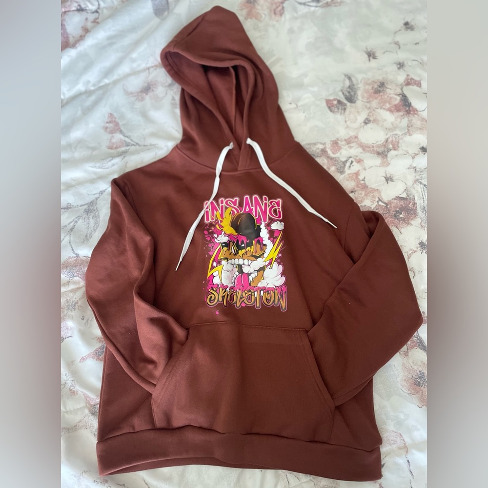 Brown graphic hoodie BRAND NEW